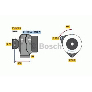 Генератор BOSCH 0 124 615 057 фото