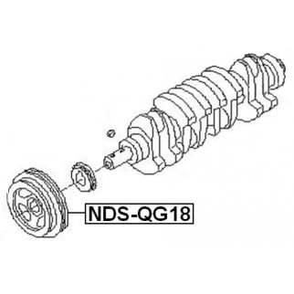 Шкив коленвала FEBEST NDS-QG18 фото 2