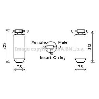 Осушитель системы кондиционирования AVA VLD023 фото