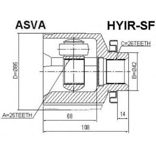 ШРУС внутренний ASVA HYIR-SF фото