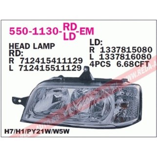 Фара правая DEPO 550-1130R-LD-EM фото