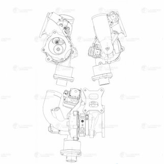 Турбокомпрессор для а/м Audi A4 (13-)/А6 (14-)/Q5 (-09) 2.0T (CNCD, CYPB) (тип RHF5) (LAT 1804) фото 4