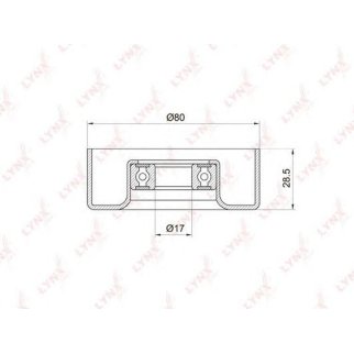 Ролик-натяжитель ручейкового ремня LYNXauto PB-5010 фото