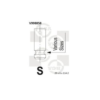 Клапан выпускной MITSUBISHI [4A91, 3A91, 4A90] фото