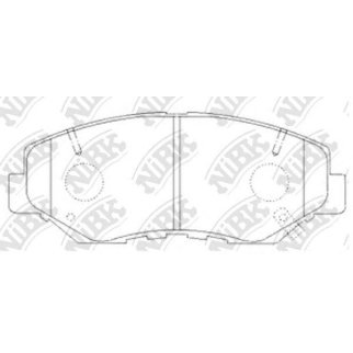 Колодки тормозные передние к-кт NiBK PN8485 фото