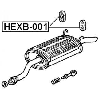 Резинка подвеса глушителя FEBEST HEXB-001 фото 2