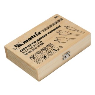 Набор сверл перовых по дереву 10-25мм (в кейсе 8шт.) MATRIX фото 7