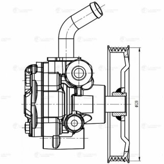 Насос ГУР для а/м Mitsubishi Pajero Sport (15-)/L200 (15-) 2.4D (LPS 1107) фото 4