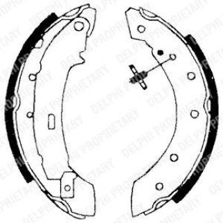 Колодки барабанные к-кт DELPHI LS1717 фото