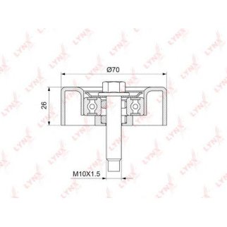 Ролик-натяжитель ручейкового ремня LYNXauto PB-7178 фото