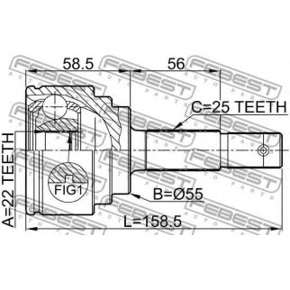 ШРУС наружный передний FEBEST 0210-N16 фото