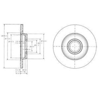BG3416_диск тормозной задний! VW T4 2.8/1.9TD 90> фото