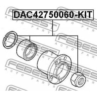 Подшипник ступицы передний FIAT DUCATO RUS 2008- DAC42750060-KIT фото
