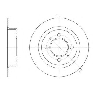 6424.00_диск тормозной задний! Nissan Almera/Sunny all 90> фото