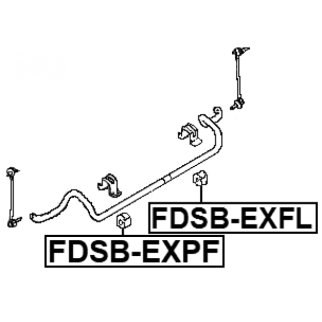 Втулка переднего стабилизатора L d37 FORD EXPLORER TUB 2011-2013 FEBEST FDSB-EXFL фото 2
