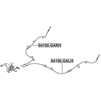 04100-GALH_трос ручника! левый Mitsubishi ASX/Outlander 1.6-2.0 10> фото 2
