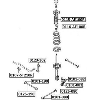 Сайлентблок ASVA 0101-080 фото