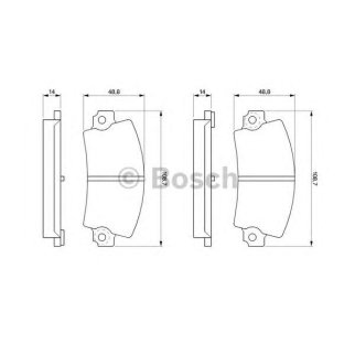 Колодки тормозные RENAULT Espace (91-) задние (4шт.) BOSCH фото