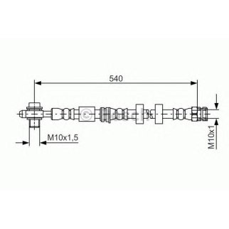 Шланг тормозной передний BOSCH 1 987 481 566 фото