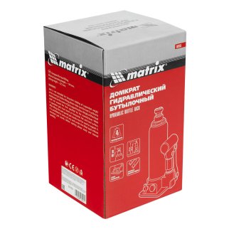 Домкрат гидравлический бутылочный, 4 т, h подъема 194-372 мм MATRIX 50763 MATRIX 50763 фото 4