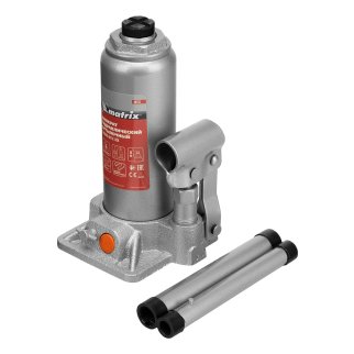 Домкрат гидравлический бутылочный, 4 т, h подъема 194-372 мм MATRIX 50763 MATRIX 50763 фото