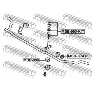 Втулка (сайлентблок) переднего стабилизатора FEBEST MSB-K74TF фото