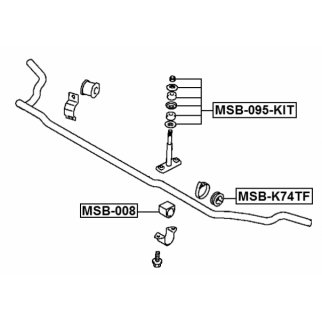 Втулка (сайлентблок) переднего стабилизатора FEBEST MSB-K74TF фото 2