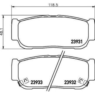 Колодки тормозные задние дисковые к-кт MINTEX MDB2338 фото
