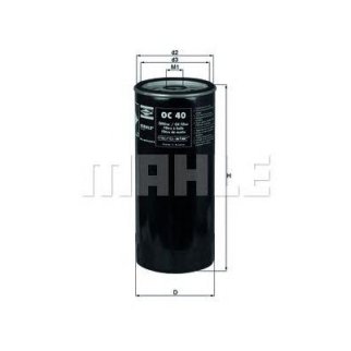 Фильтр масляный MAHLE OC 40 фото