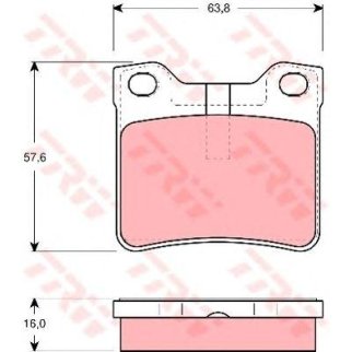 Колодки тормозные задние к-кт TRW GDB1432 фото