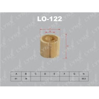 Фильтр масляный LYNXauto LO-122 фото