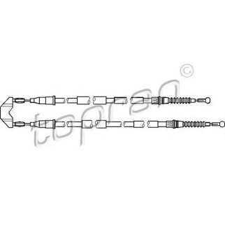 Трос ручного тормоза (барабан.) L+R фото