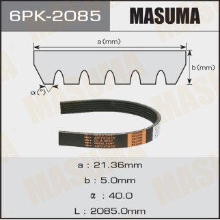 Ремень ручейковый MASUMA 6PK-2085 фото