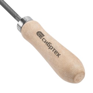 СИБРТЕХ 16123 Напильник, 150 мм, круглый, деревянная ручка фото 1