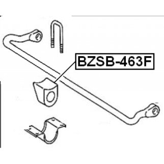 Втулка стабилизатора передняя MERCEDES G-CLASS W463 92-18 BZSB-463F фото 2