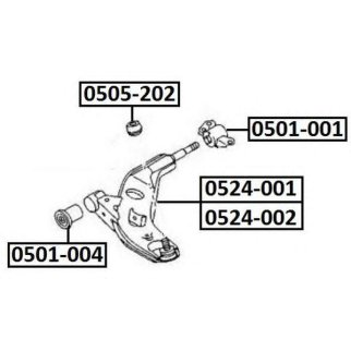 Сайлентблок ASVA 0501-004 фото