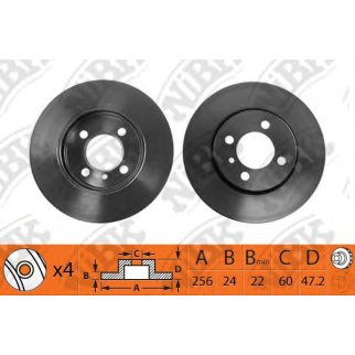 Диск тормозной передний вентилируемый NiBK RN1324 фото