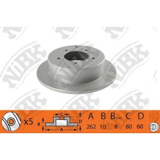 Диск тормозной задний NiBK RN1367 фото