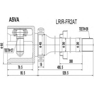 ШРУС внутренний ASVA LRIR-FR2AT фото