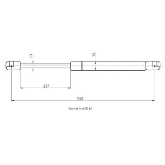 Газовый упор багажника TRIALLI GS 1019 фото 2