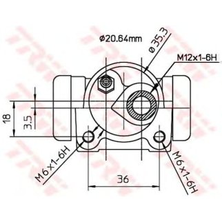 Цилиндр тормозной TRW BWF167 фото