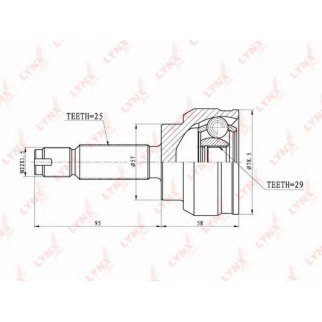 ШРУС наружный LYNXauto CO5533 фото