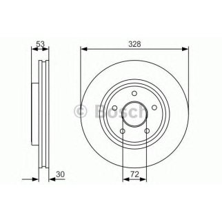 Диск тормозной передний вентилируемый BOSCH 0 986 479 R48 фото