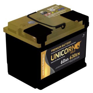 Аккумуляторная батарея UNICORN Gold 6СТ 60 прям. 242х175х190 Россия 630А UNICORN фото