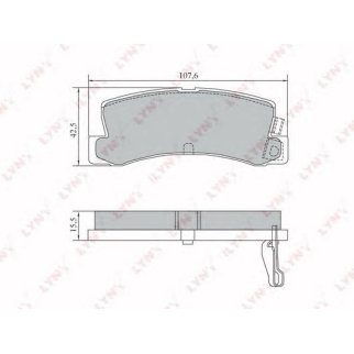 Колодки тормозные задние к-кт LYNXauto BD7557 фото
