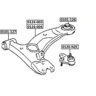 Рычаг передний правый ASVA 0124-003 фото