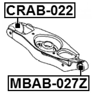 Сайлентблок задней подвески FEBEST CRAB-022 фото 2 Сайлентблок задней подвески FEBEST CRAB-022 фото 2