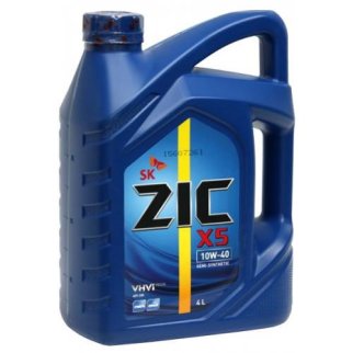Масло моторное ZIC X5000 10W-40 полусинтетическое 4 л 162658 фото