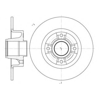 6750.00_диск тормозной задний! Renault Megane 1.4-2.0/1.9DCi 02> фото