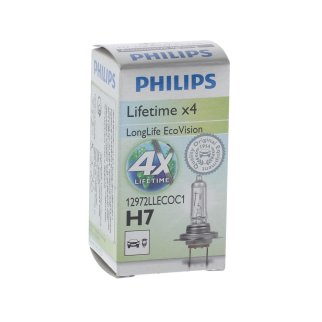 Лампа 12V H7 55W PHILIPS Longerlife Eco Vision 1 шт. картон 12972LLECOC1 фото